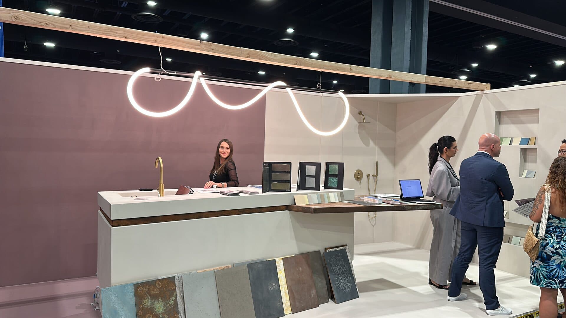 Lena at ATRIA USA trade show booth