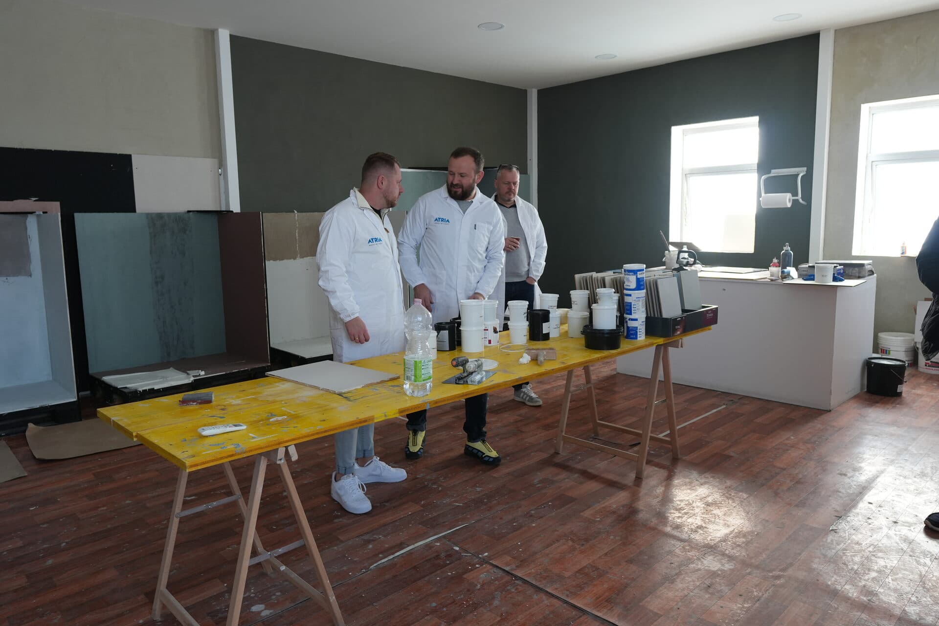 ATRIA team training at Colorificio Atria factory
