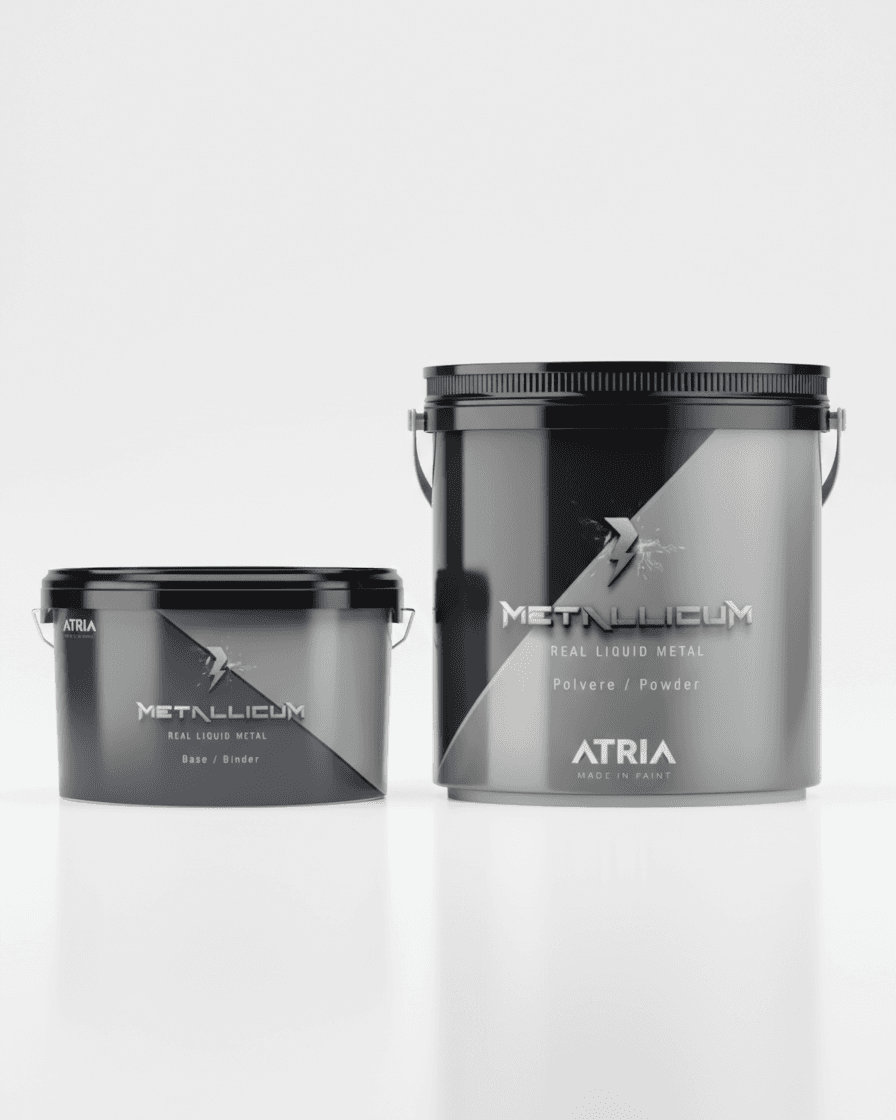 ATRIA METALLICUM Metallicum Steel — Single-component water-based decorative coating formulated w