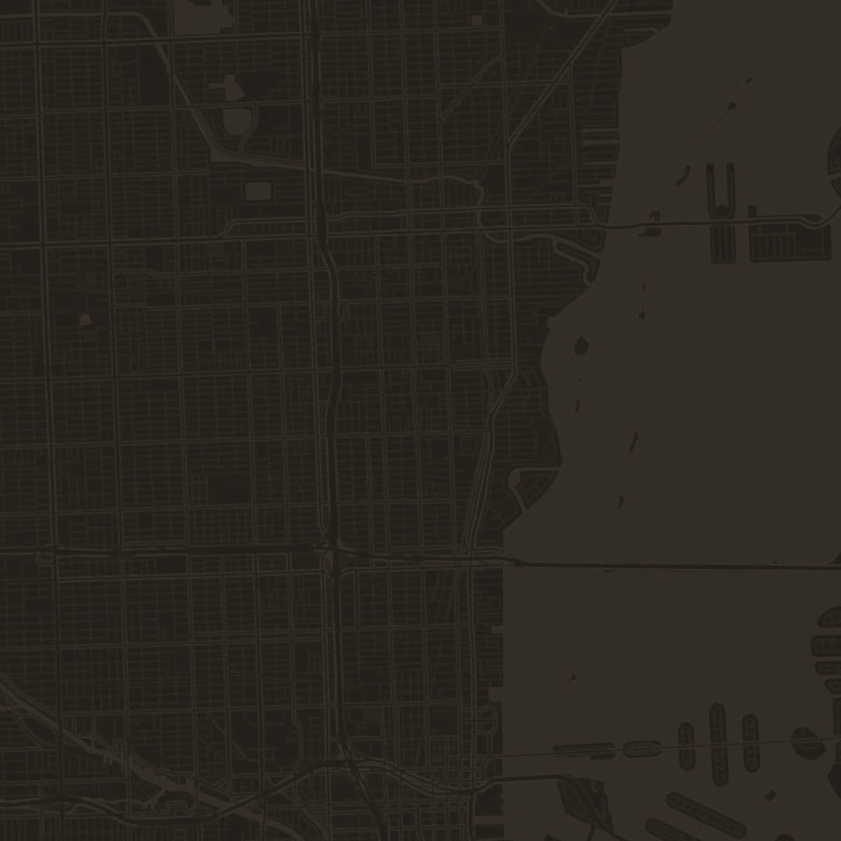 Map of Miami — ATRIA showroom at 7117 N Miami Ave, north of the Design District