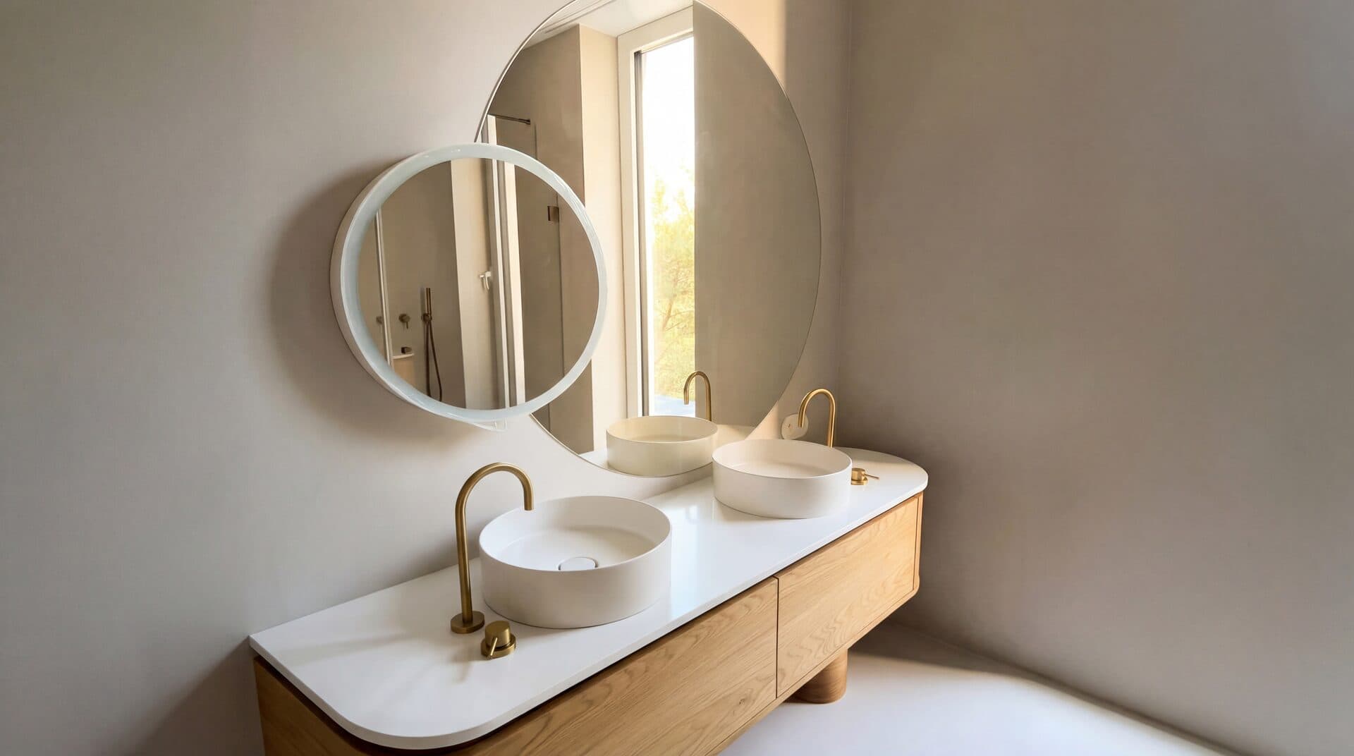 Arched Shower — Arched entrance to seamless shower zone
