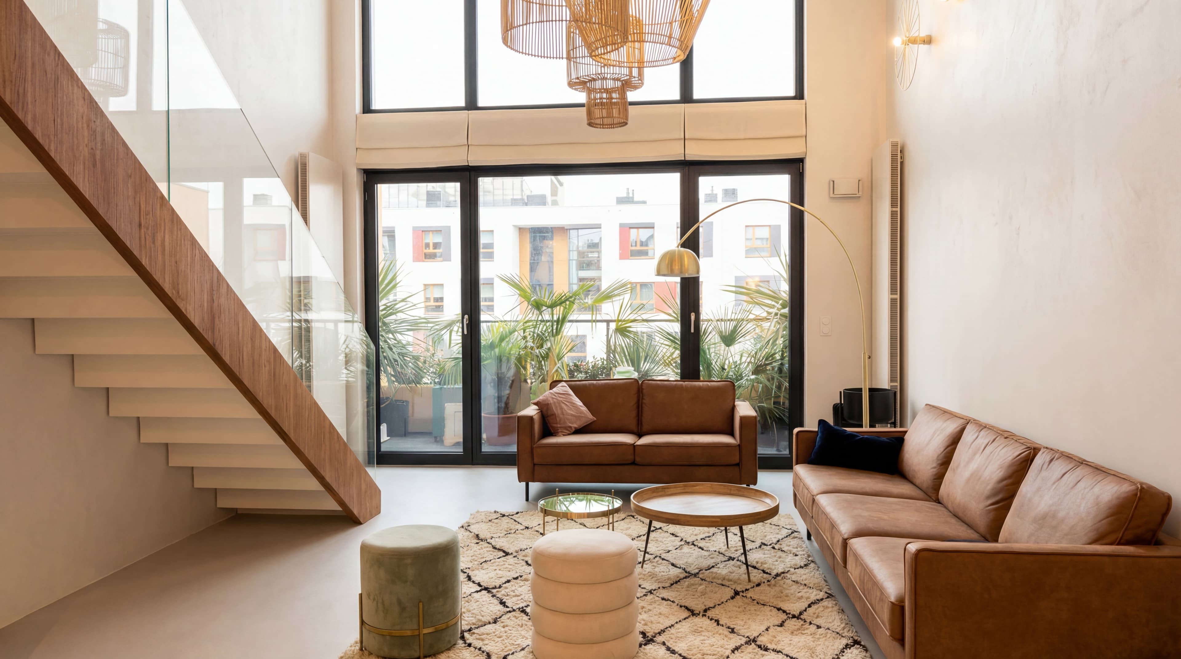 Evening Light — Warm tones across microcement floor