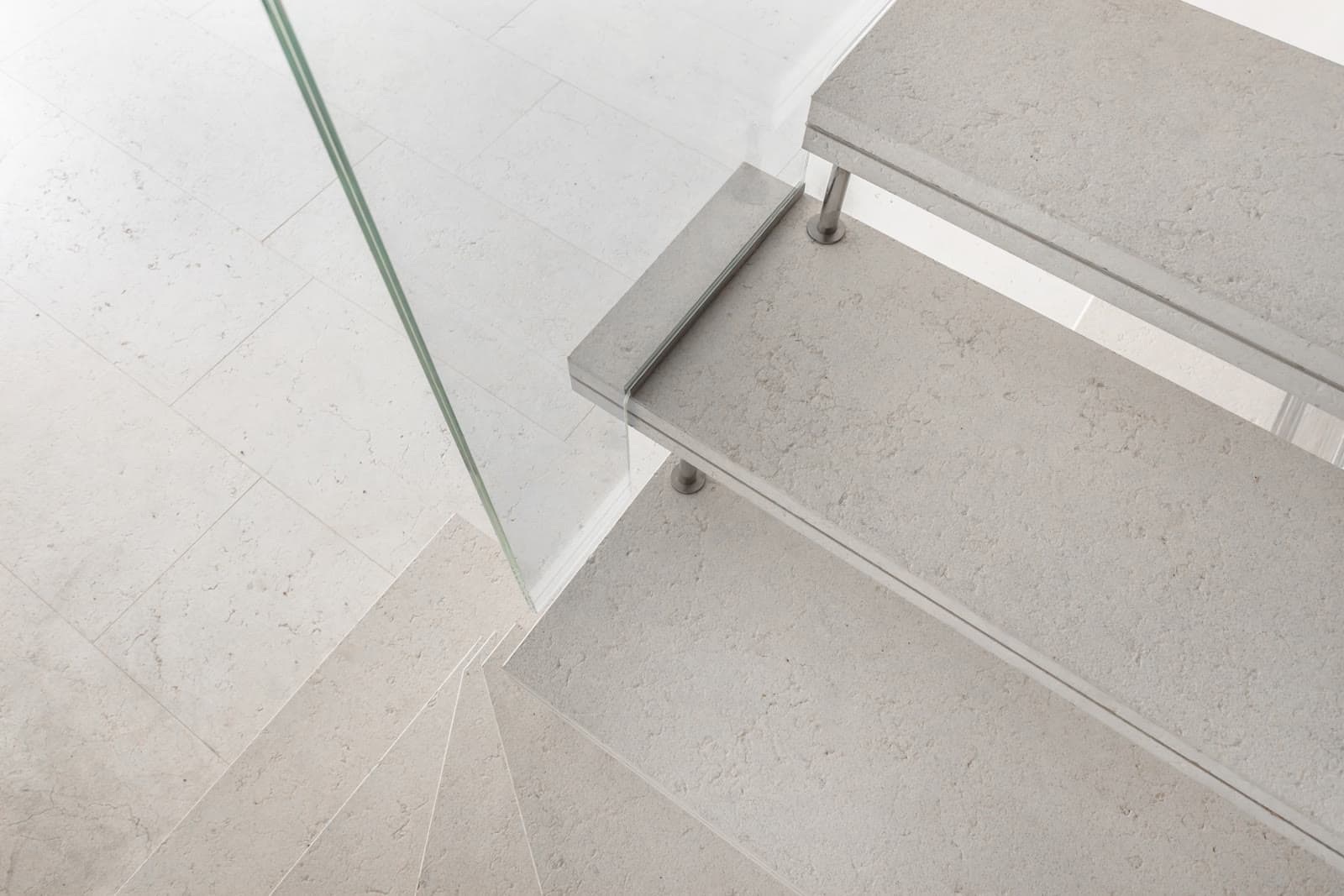Historic staircase with decorative plaster finish