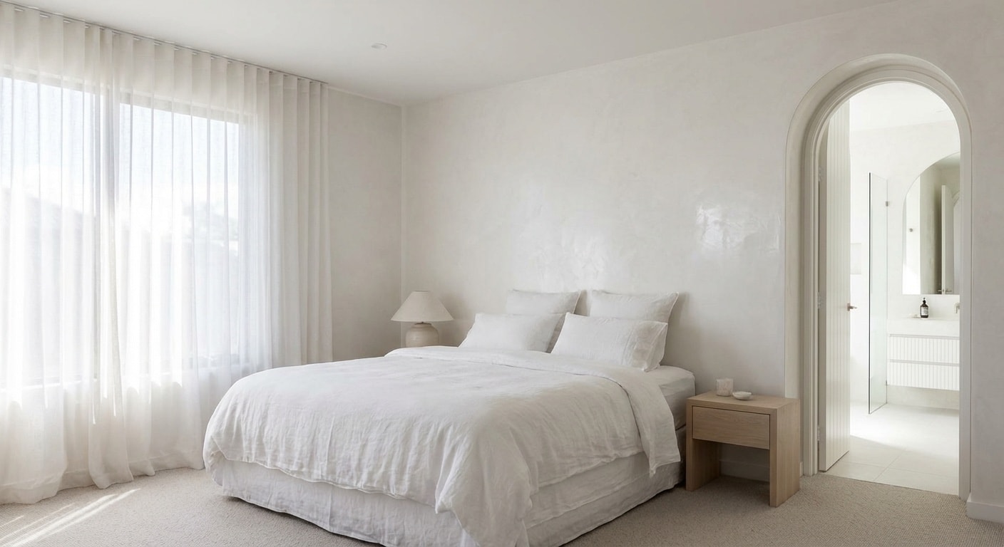 Pearl white venetian plaster in San Antonio historic home
