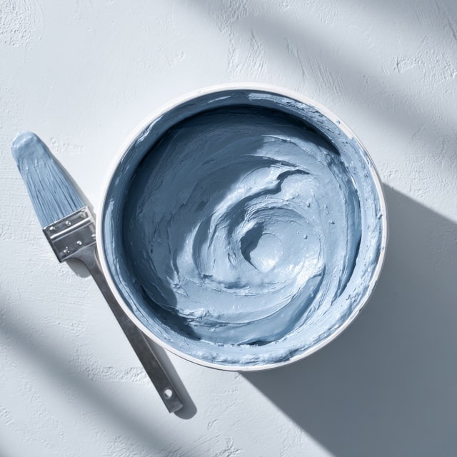 ATRIA microcement bucket in blue-gray