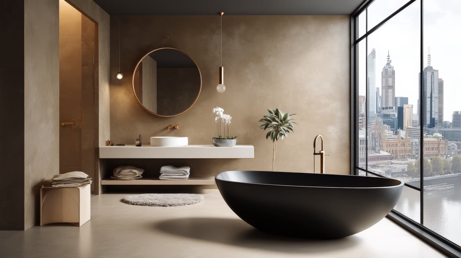 Microcement bathroom by ATRIA