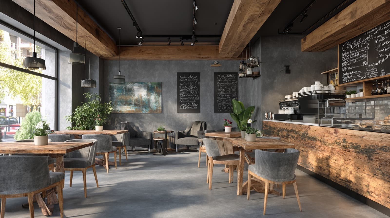 Commercial microcement floor