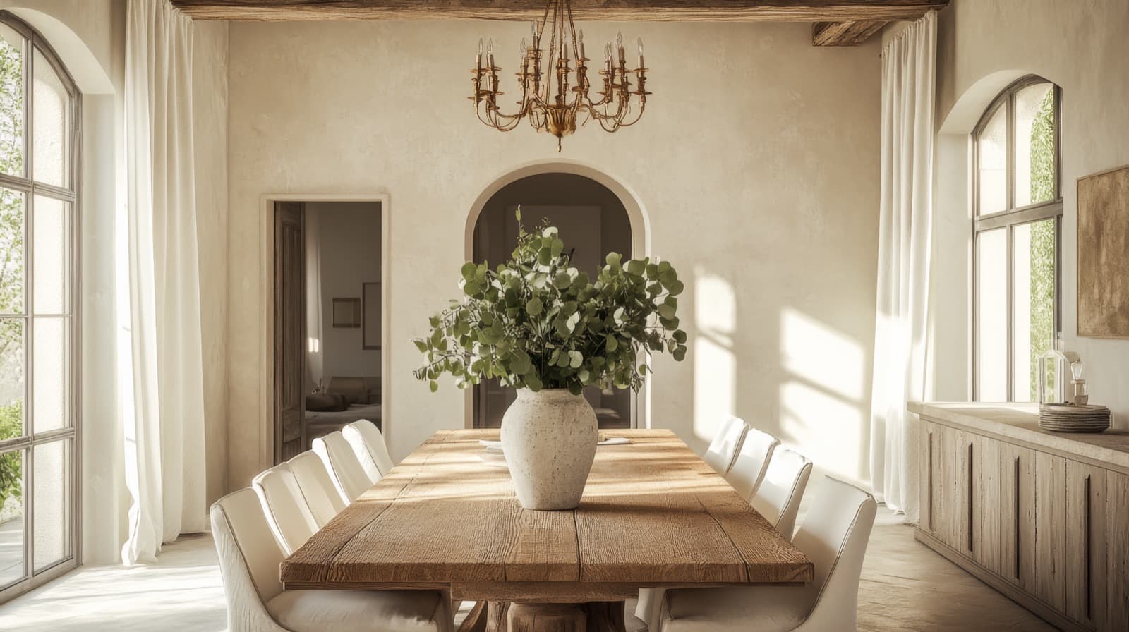 Venetian plaster dining room Los Angeles