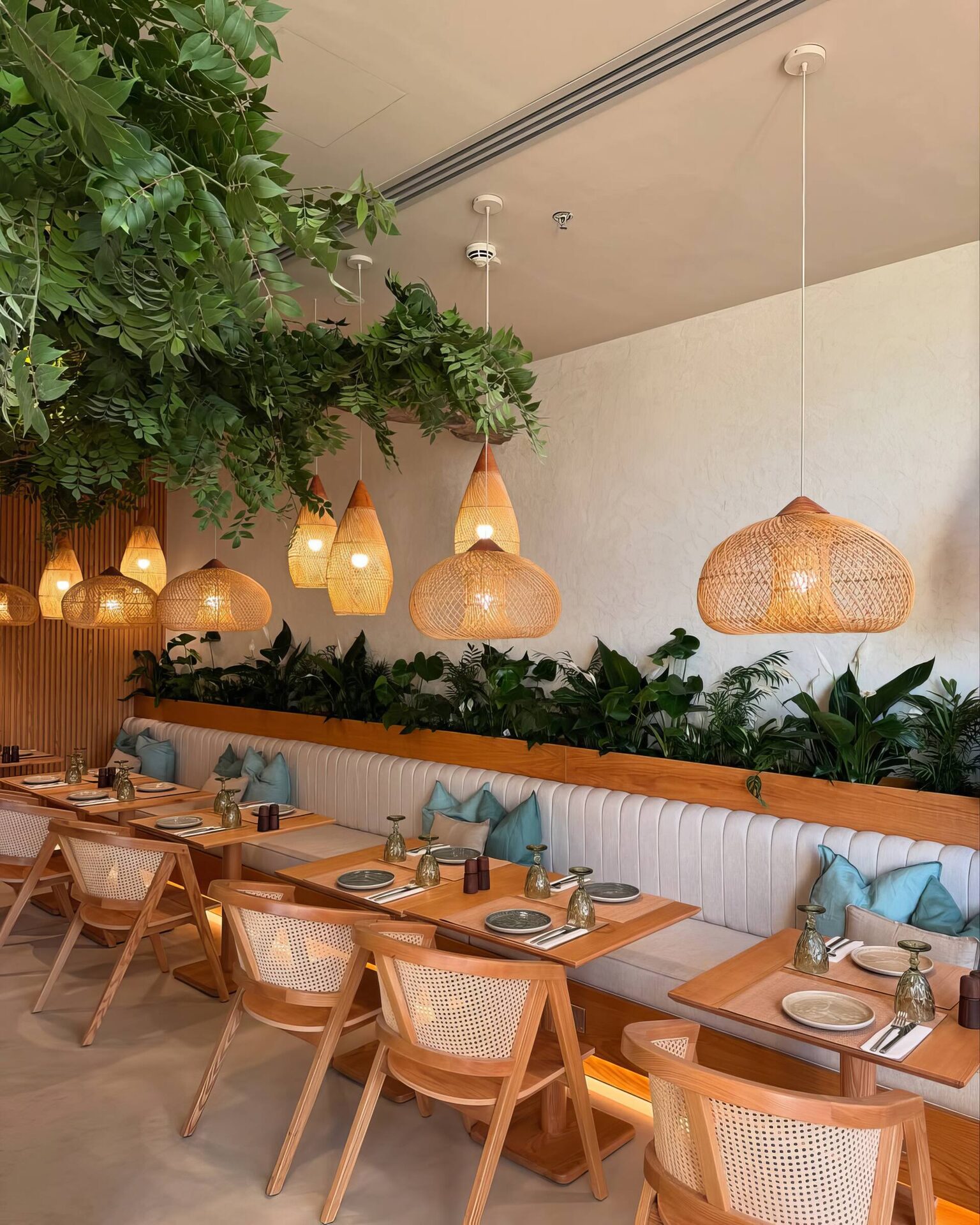 Microcement floor in a commercial restaurant space