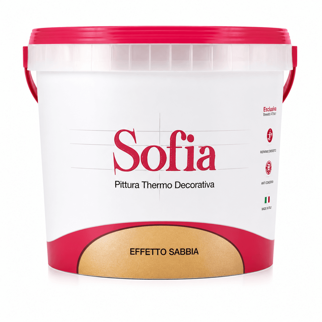 ATRIA LUCE Sofia Thermo Gold — Heat-insulating decorative paint with a sandblasted Gold eff