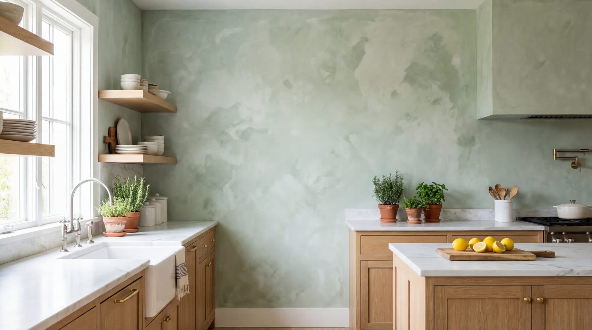 Limewash: Salvia Kitchen