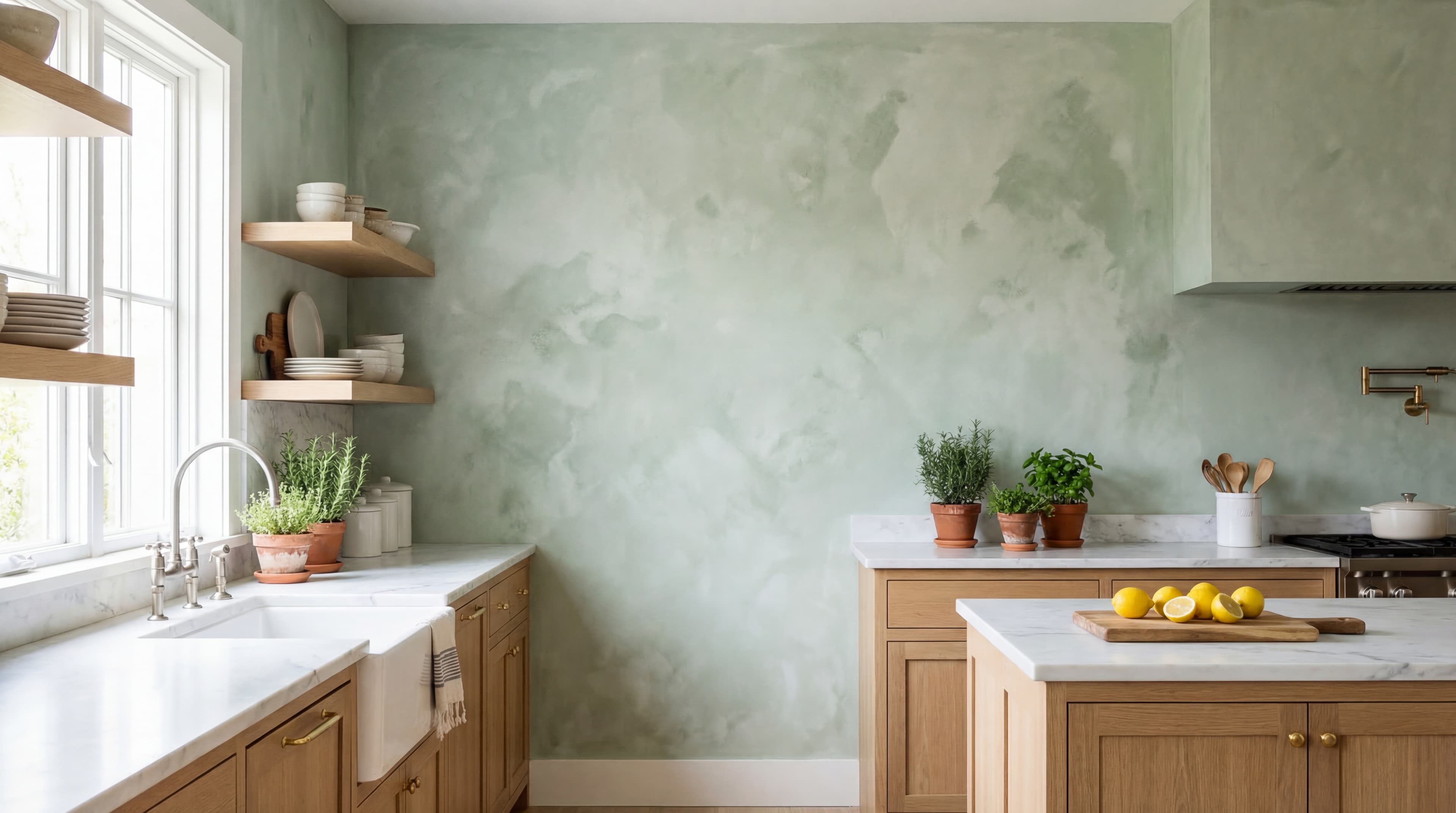 Limewash: Salvia Kitchen