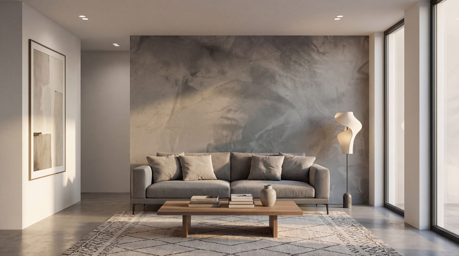 Armonia pearlescent decorative wall finish — Living Room