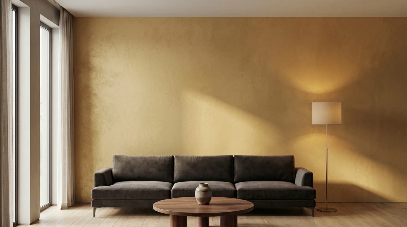 Monica Decorative Pearl — Gold finish in living room