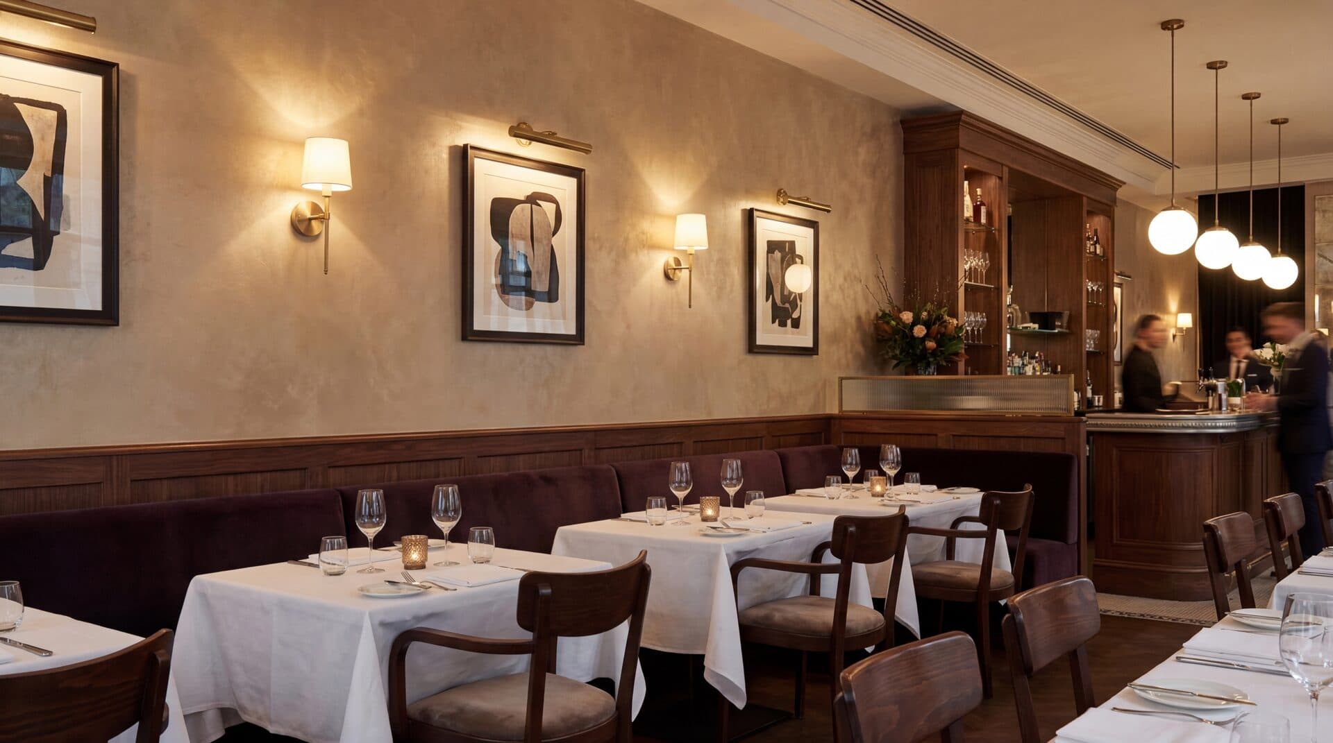 Monica Decorative Pearl — Pearl finish in restaurant