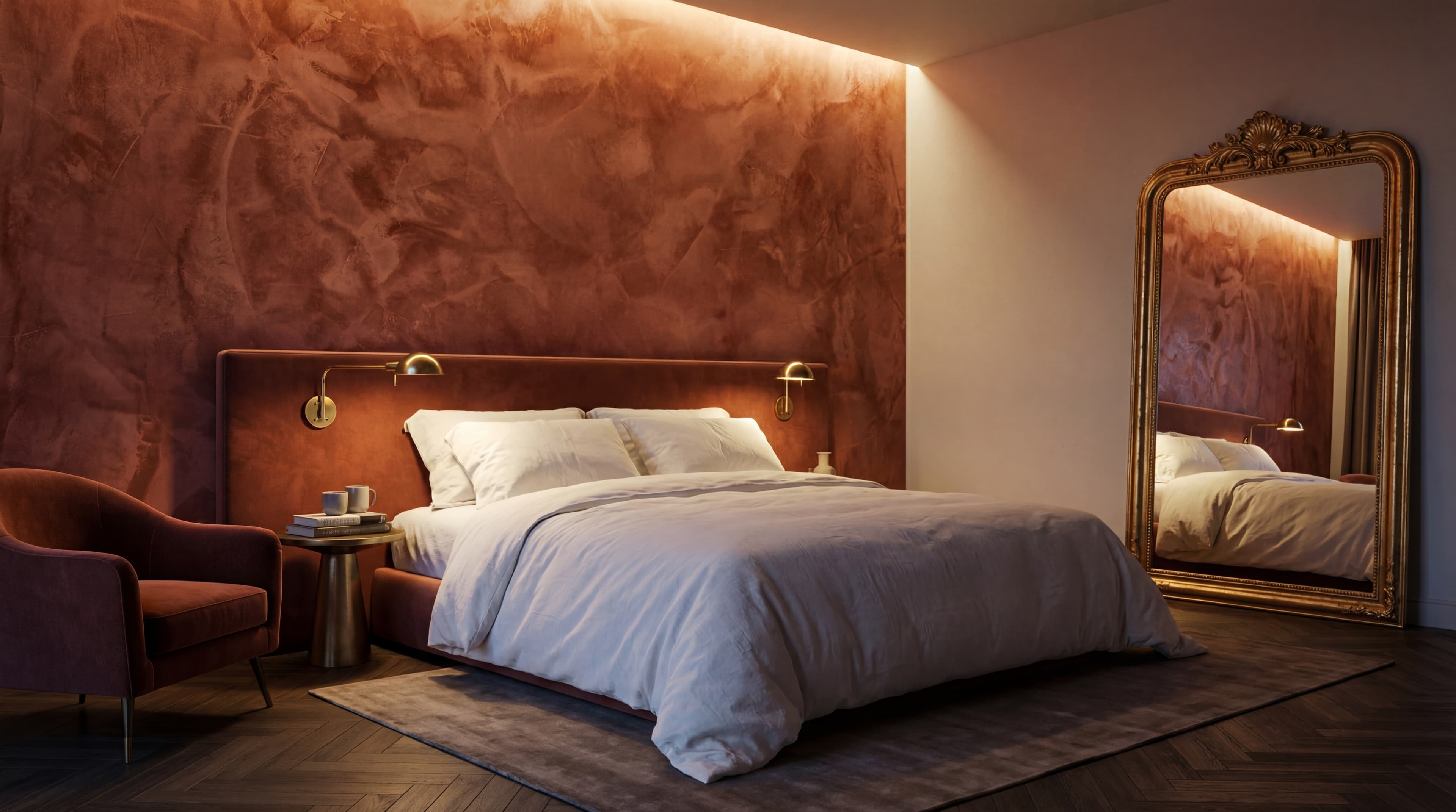 Stucco Siciliano — Bedroom, Terracotta