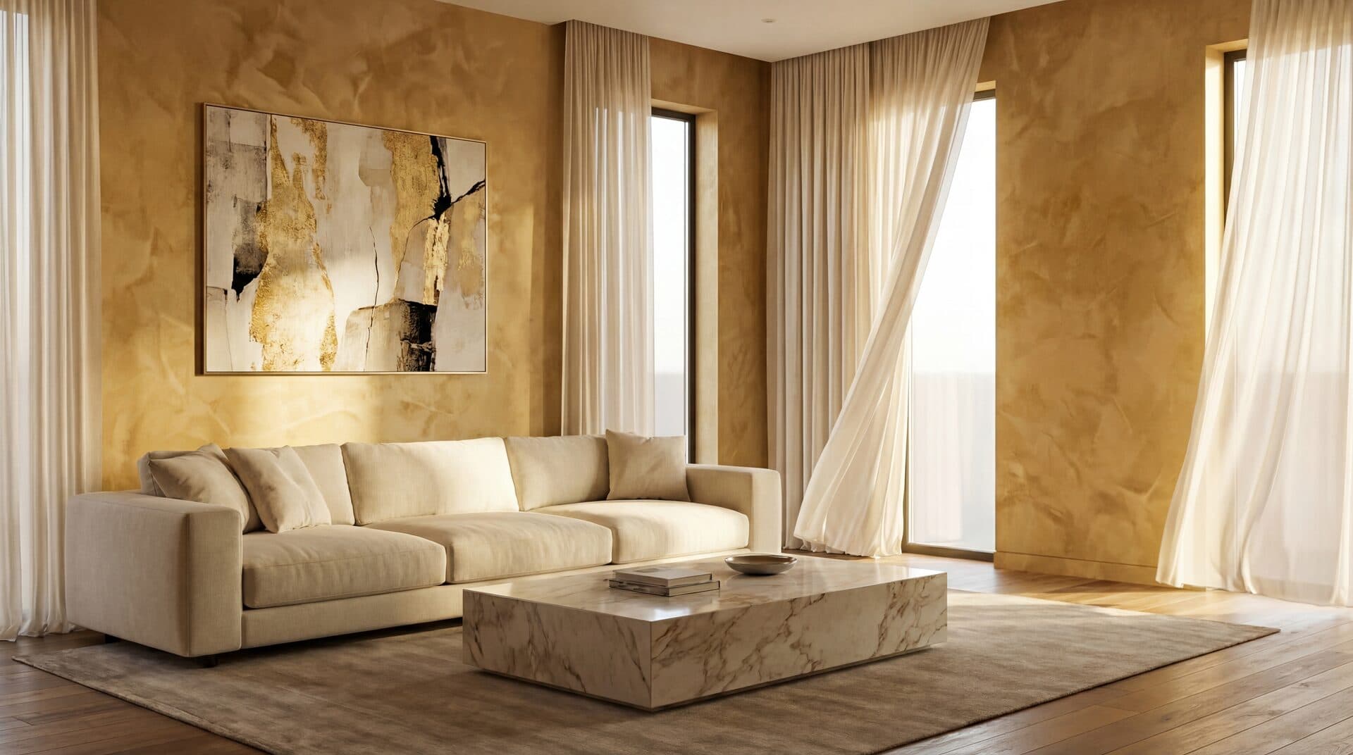 Stucco Siciliano — Living Room, Gold