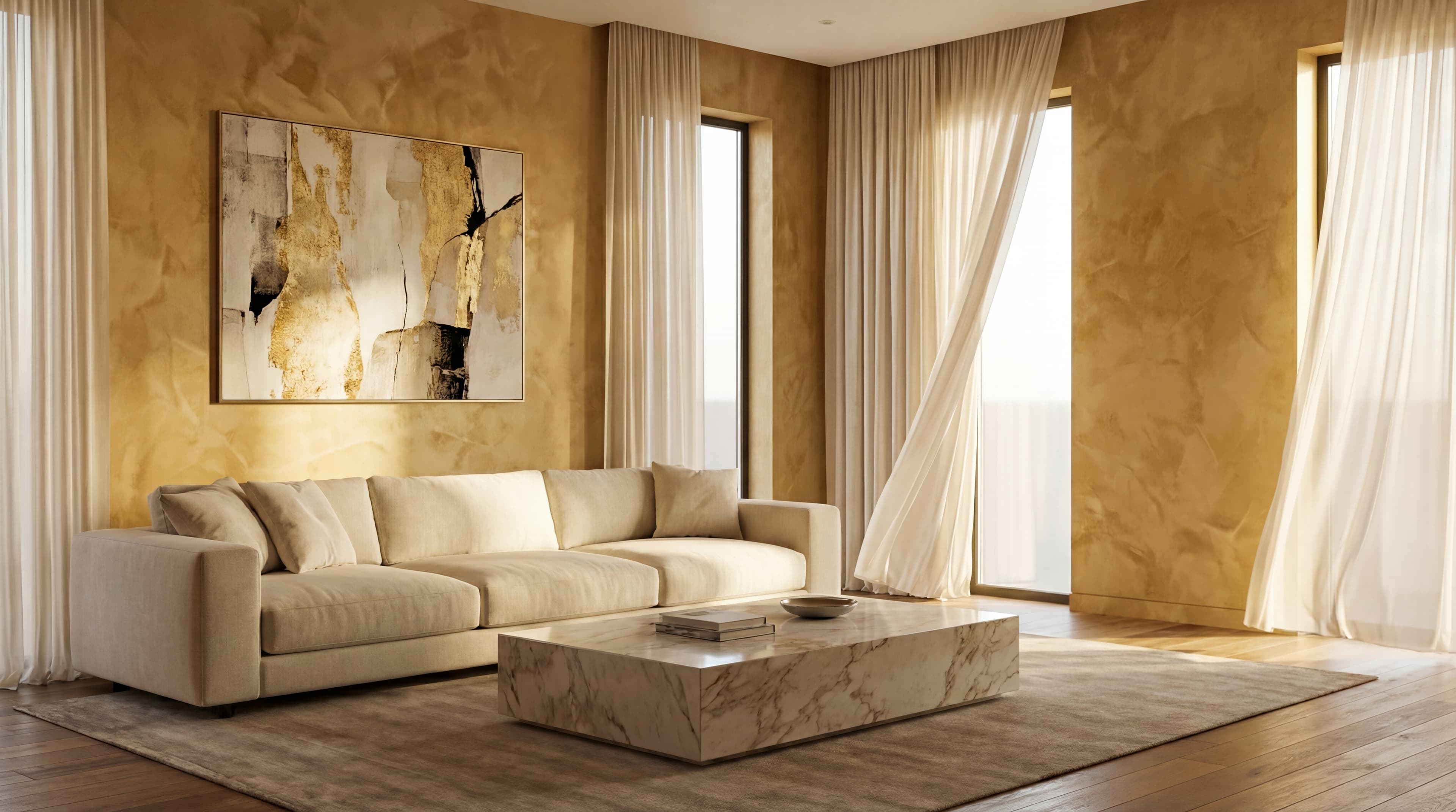 Stucco Siciliano — Living Room, Gold