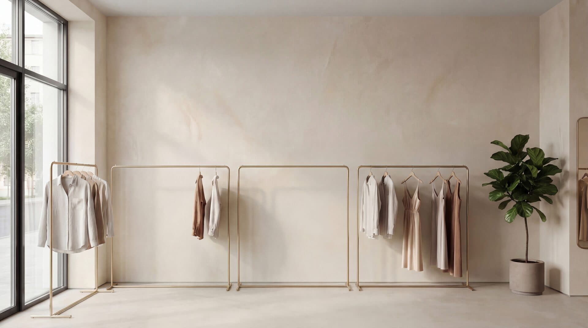Polished microcement in luxury retail