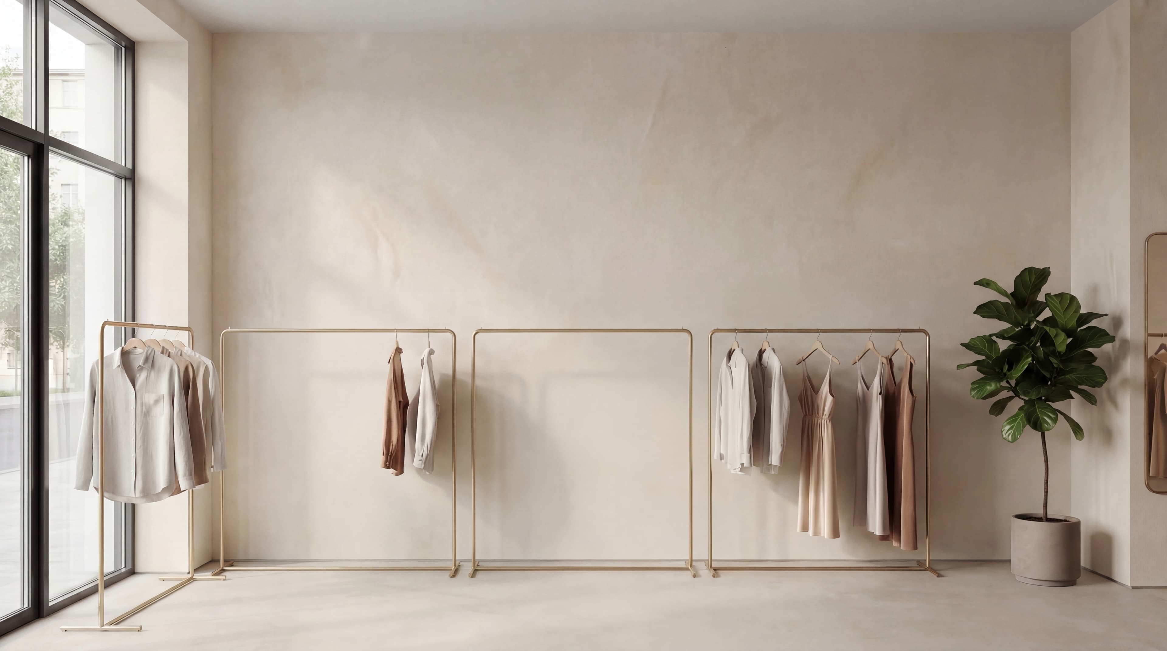 Polished microcement in luxury retail