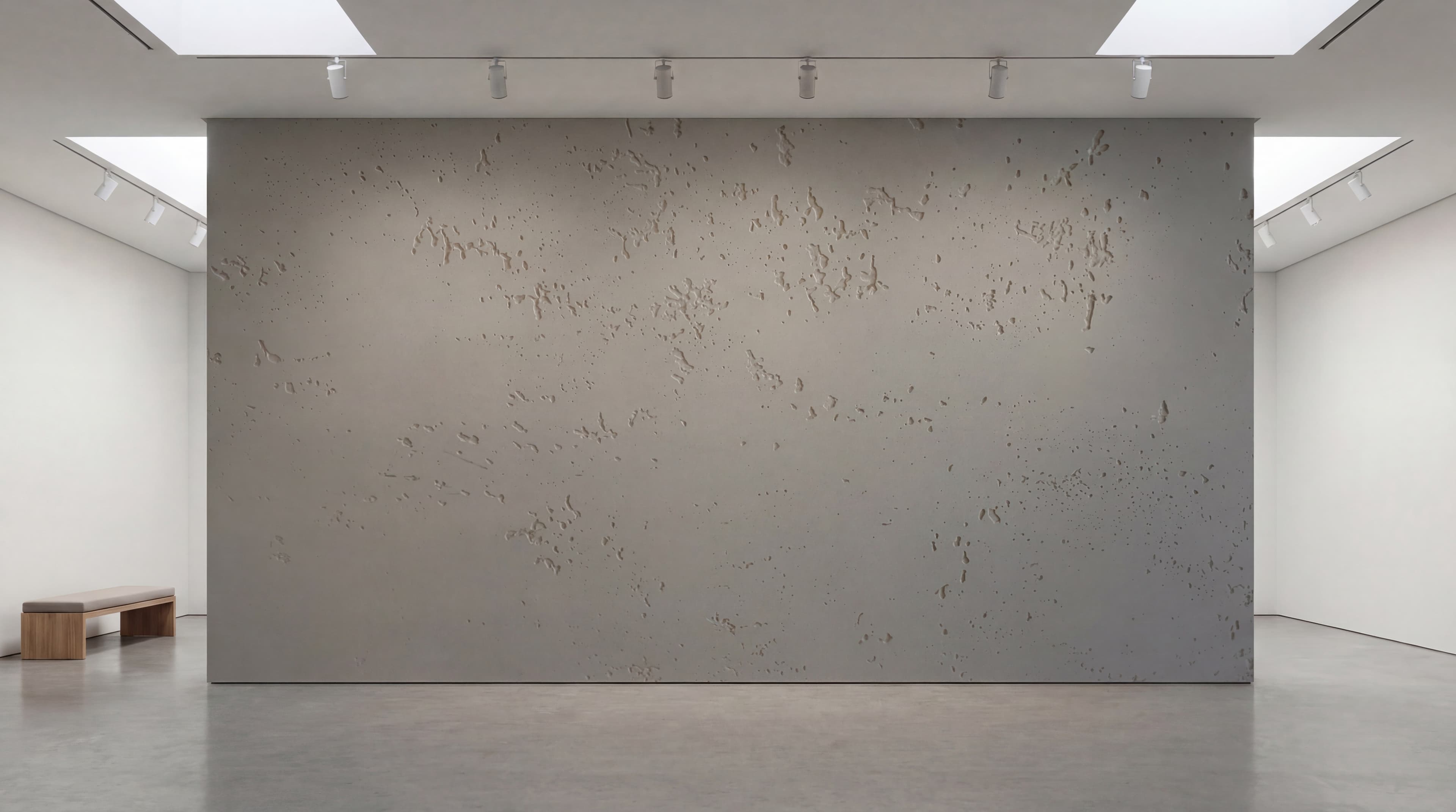 Textured Cementius finish in contemporary gallery