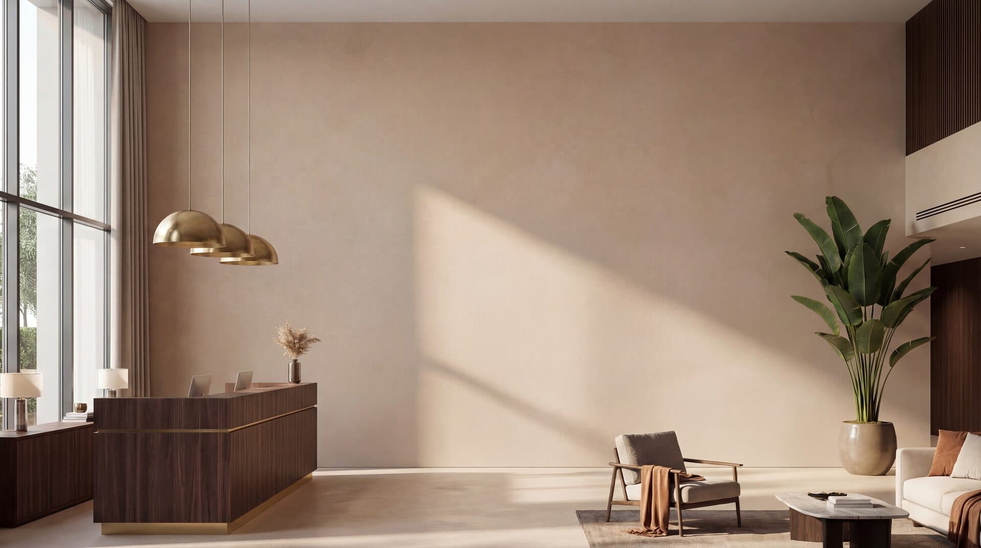 Seamless microcement for hospitality design