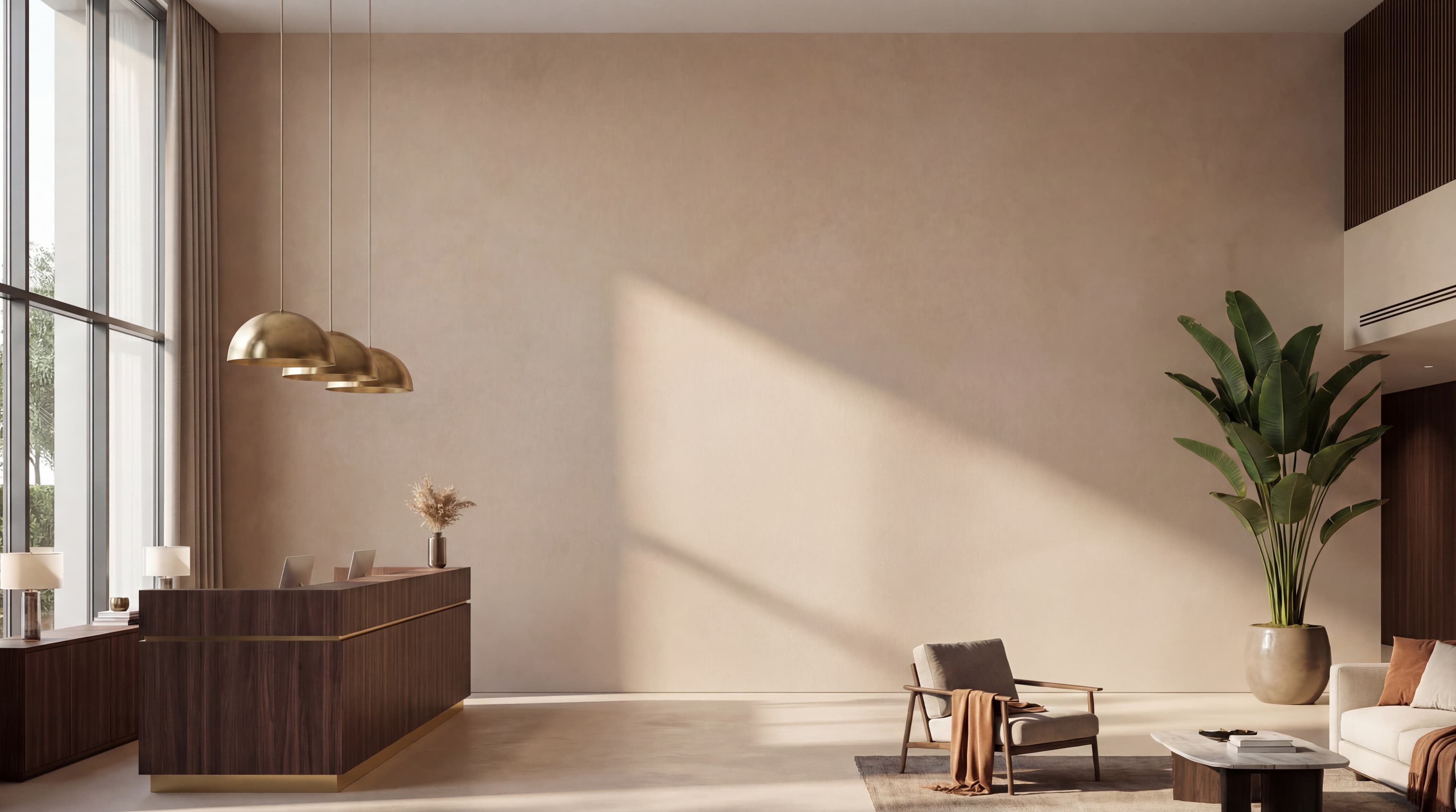 Seamless microcement for hospitality design