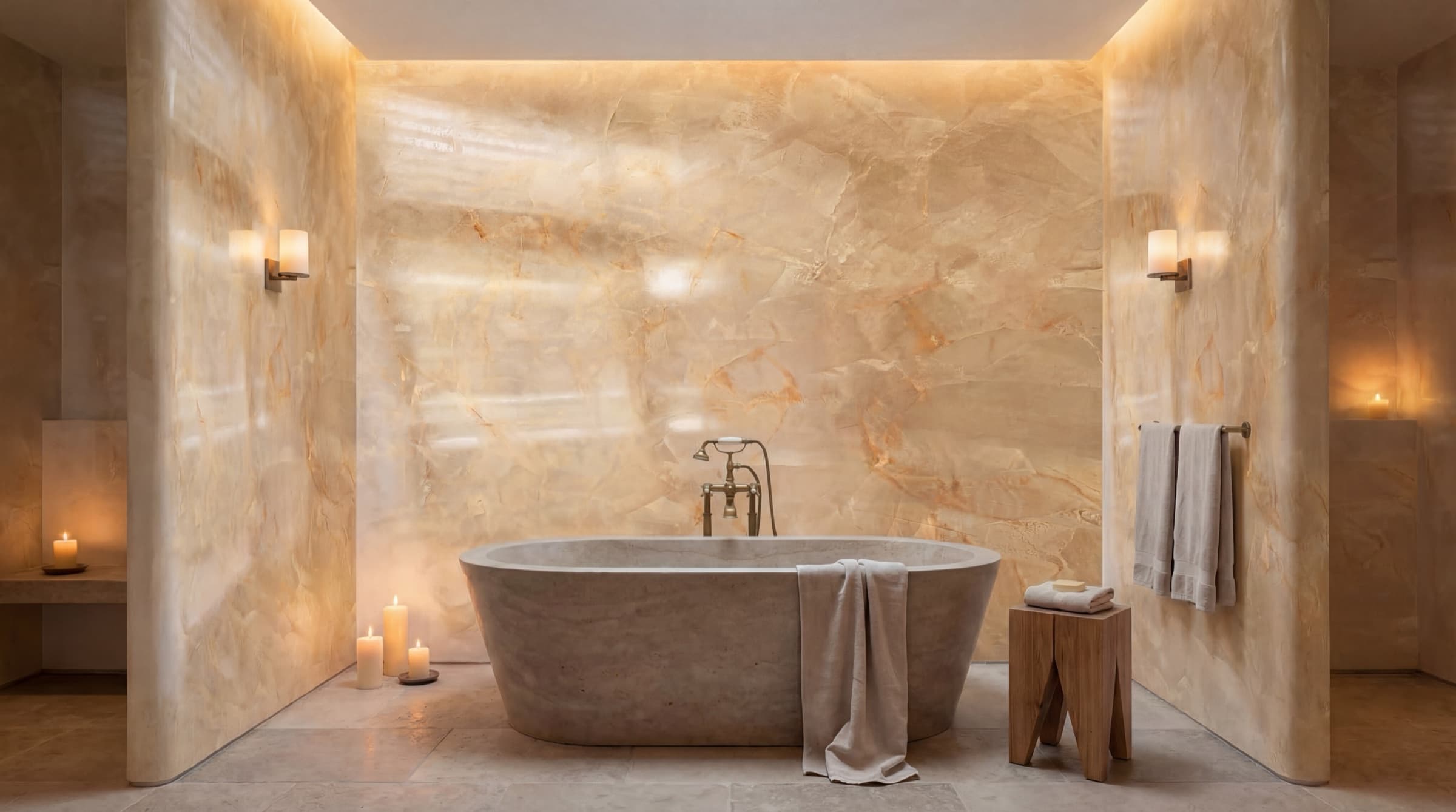 VENEZIANO — polished Venetian plaster luxury bathroom