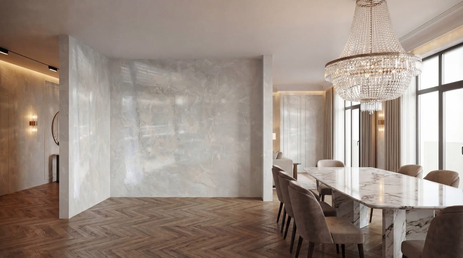 Stucco Veneziano — Dining Room