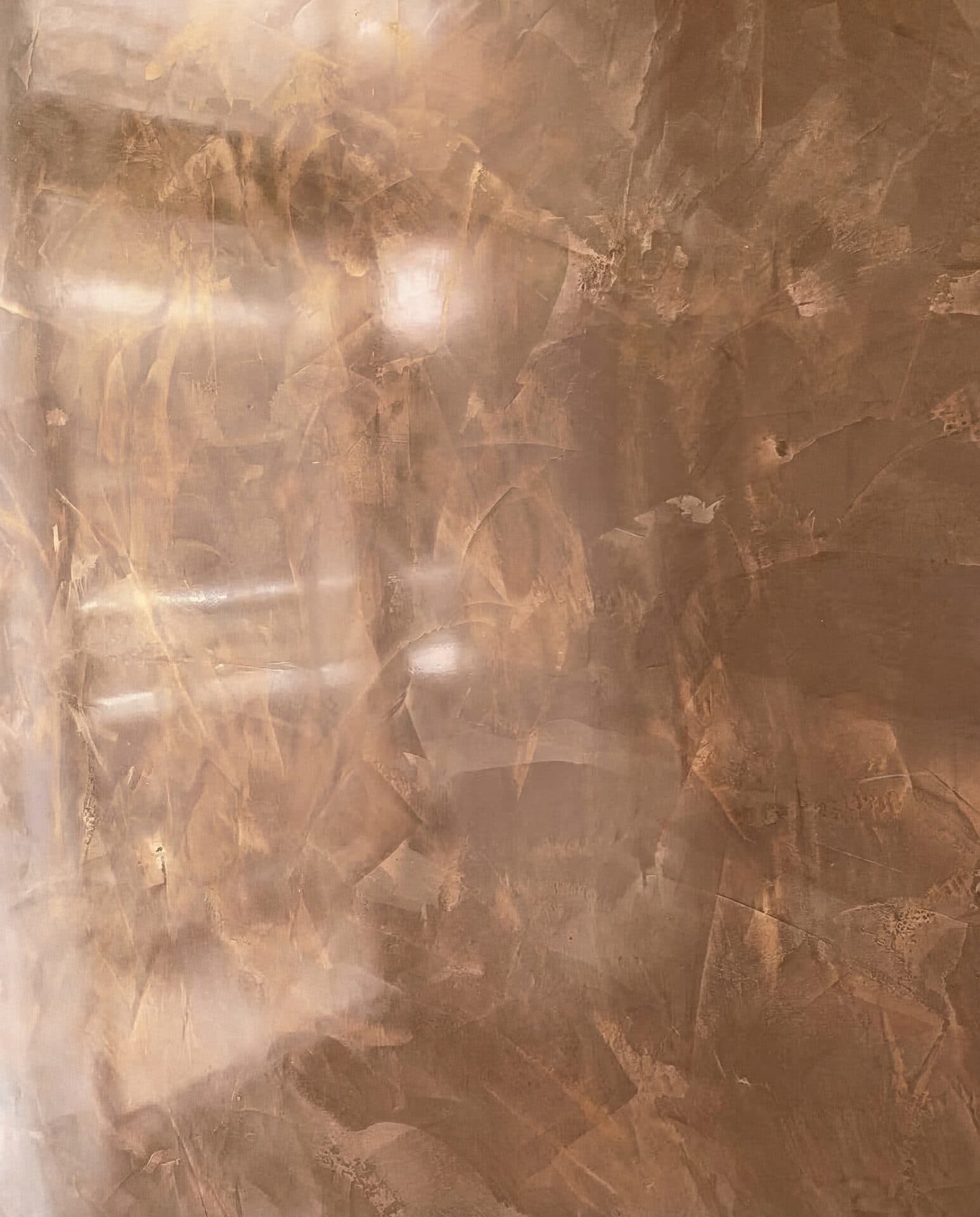 ATRIA Venetian Plaster sample board — Miele (Golden honey amber)