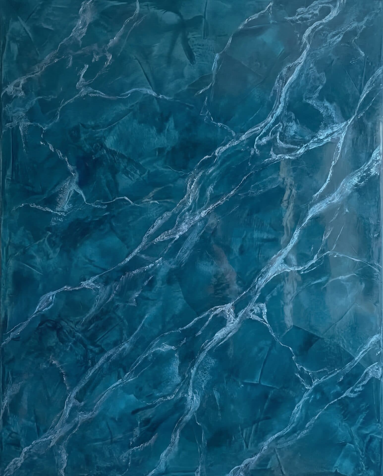 ATRIA Venetian Plaster sample board — Oceano (Deep ocean blue)
