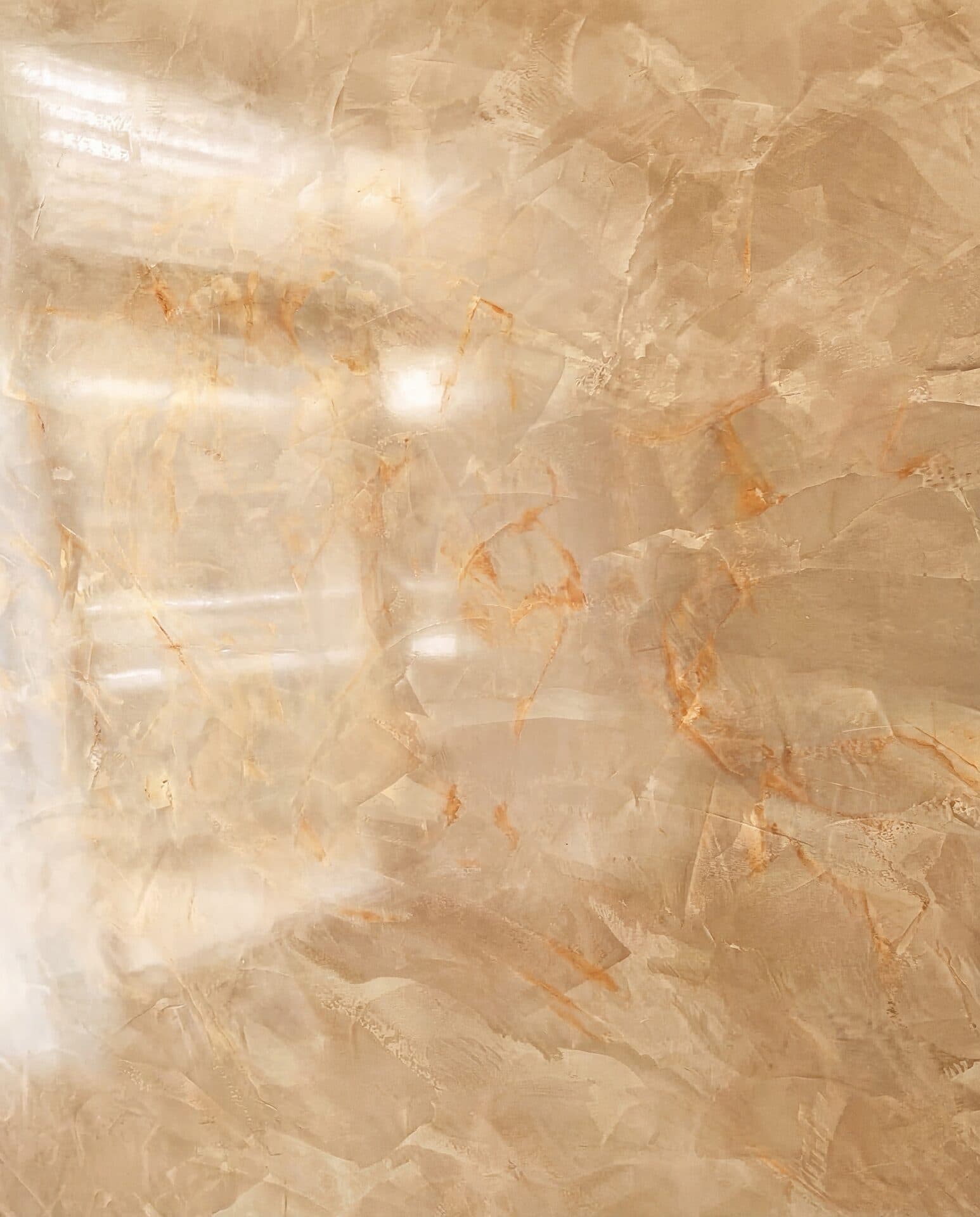 ATRIA Venetian Plaster sample board — Pesca (Warm Mediterranean peach)