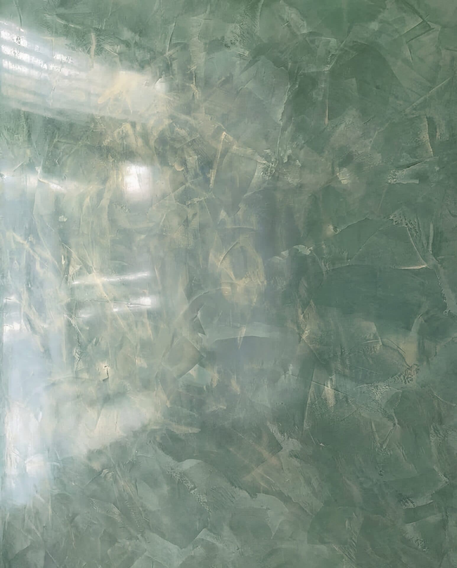 ATRIA Venetian Plaster sample board — Salvia (Mineral sage green)