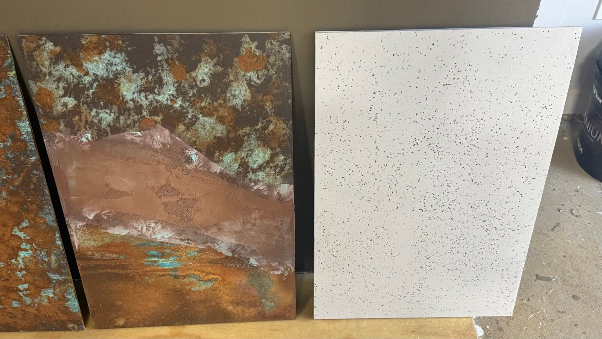 Wild Rust and Venetian boards, student-made.